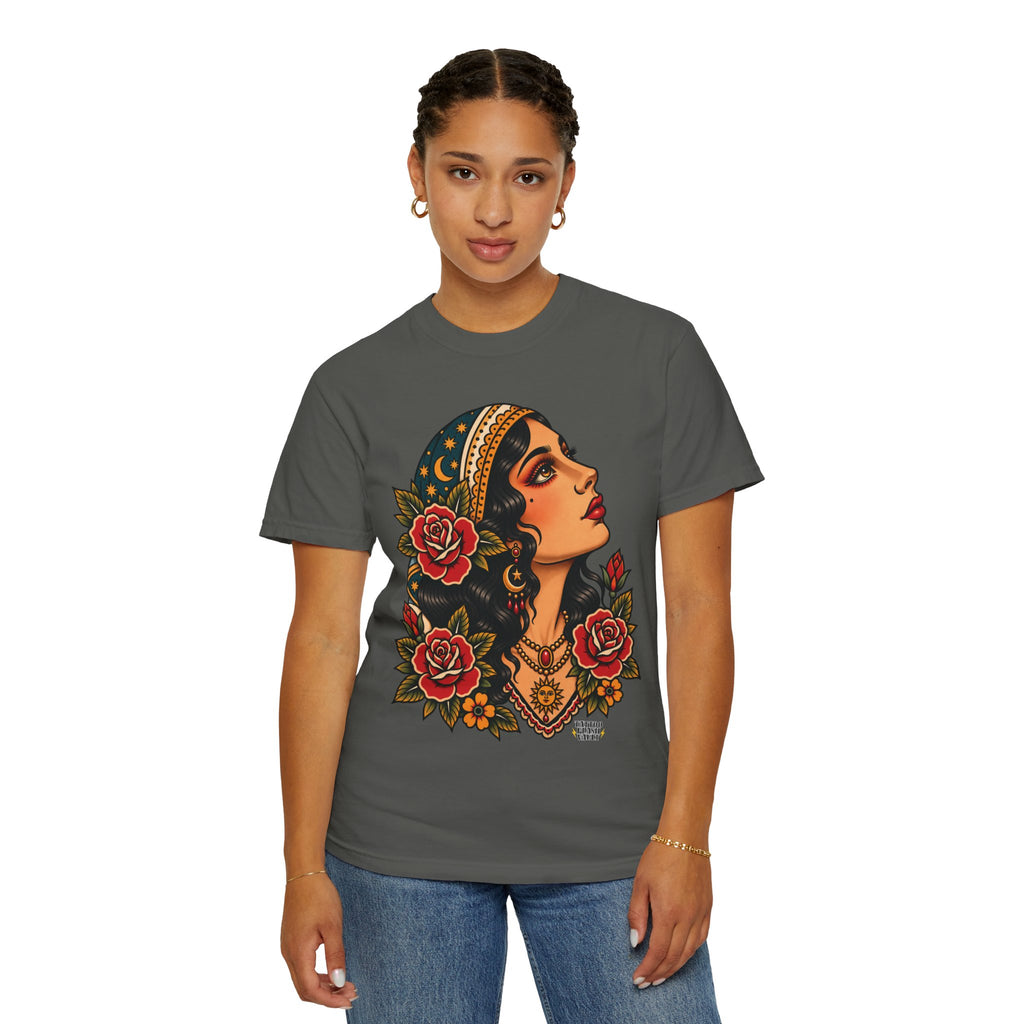 Gypsy Woman Tattoo Flash Sheet T-Shirt