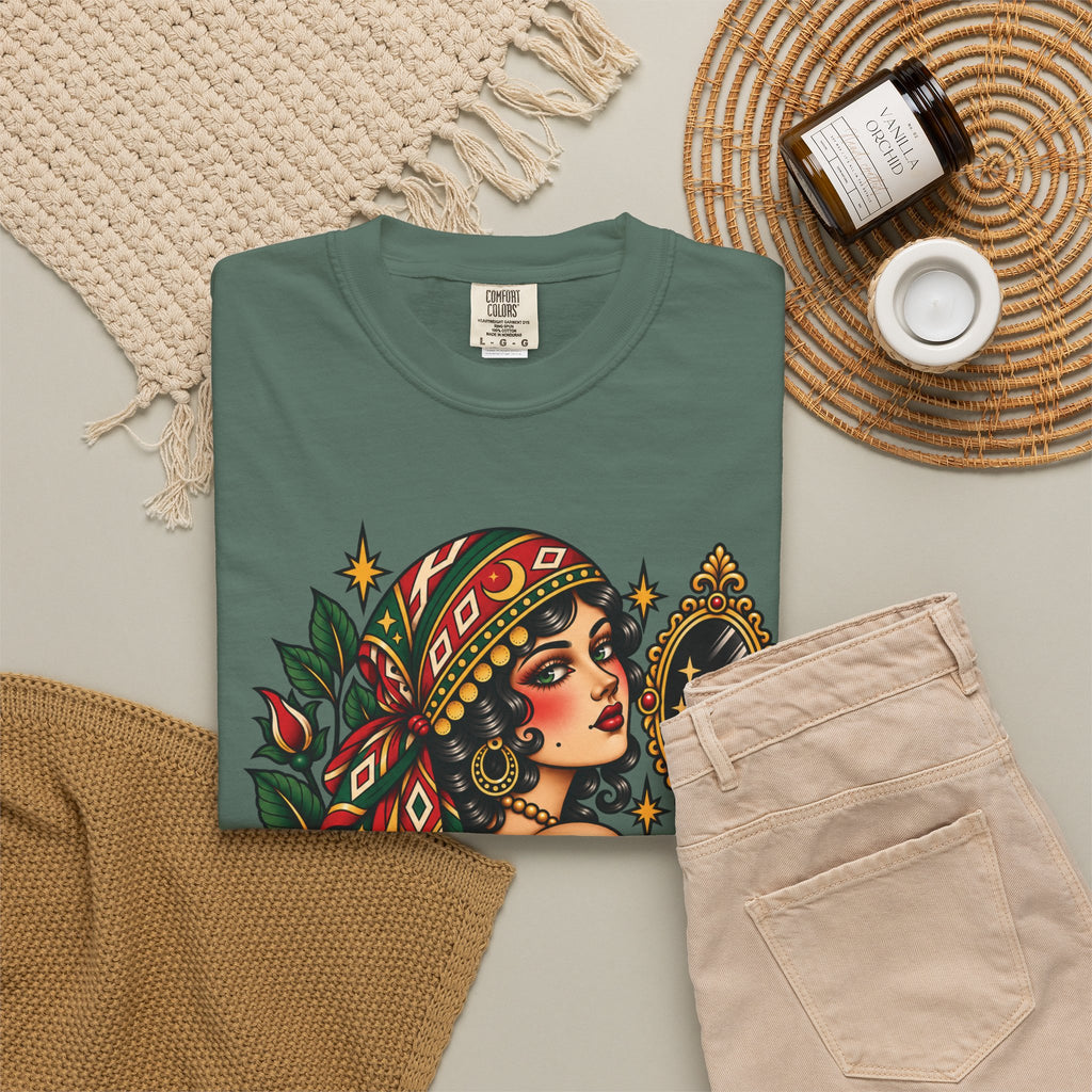 Love Yourself First Gypsy Woman Tattoo Flash Sheet T-Shirt