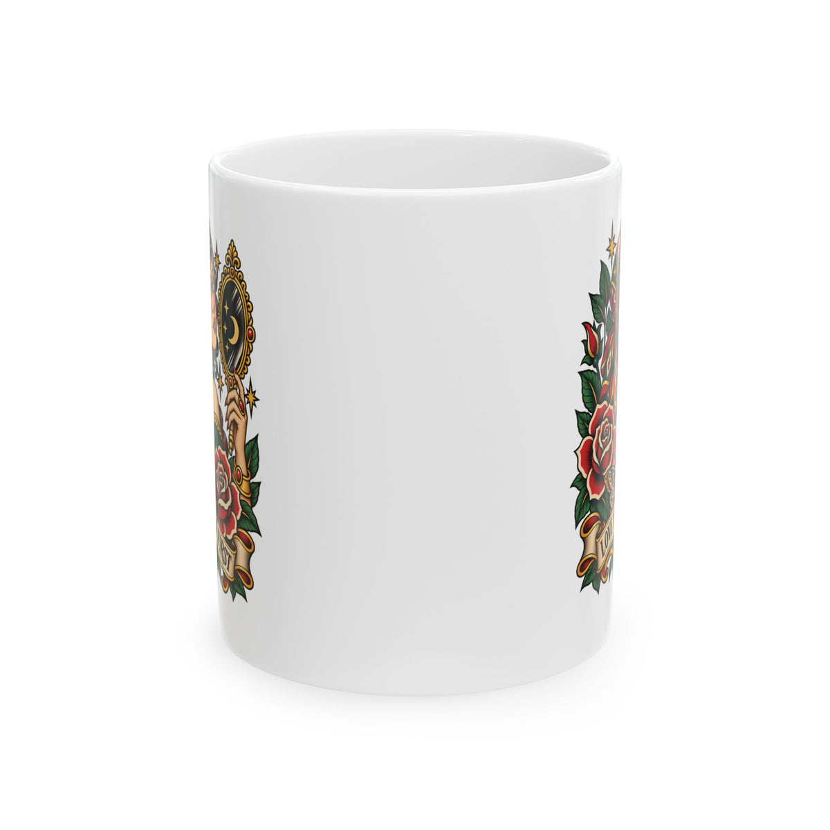 Love Yourself First Gypsy Tattoo Flash Ceramic Coffee Mug (11oz, 15oz)