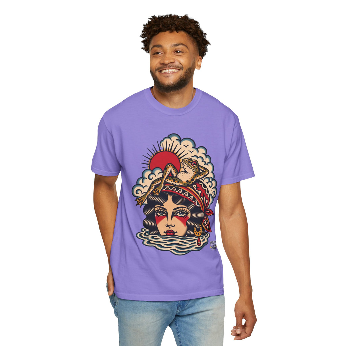 Frog & Lady of The Lake Tattoo Flash T-Shirt