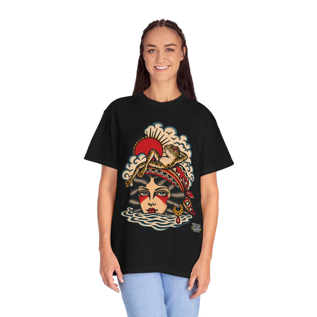 Frog & Lady of The Lake Tattoo Flash T-Shirt