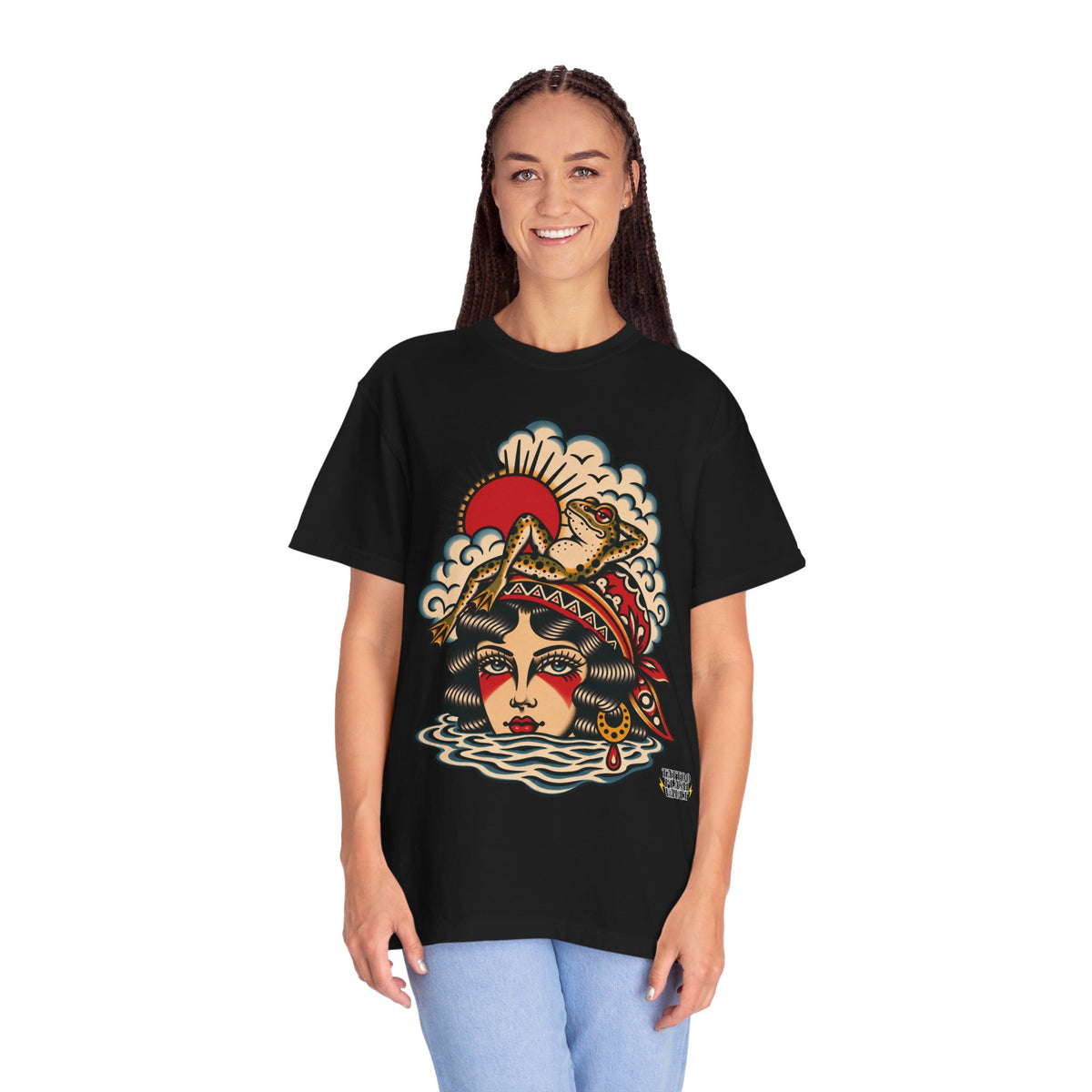 Frog & Lady of The Lake Tattoo Flash T-Shirt