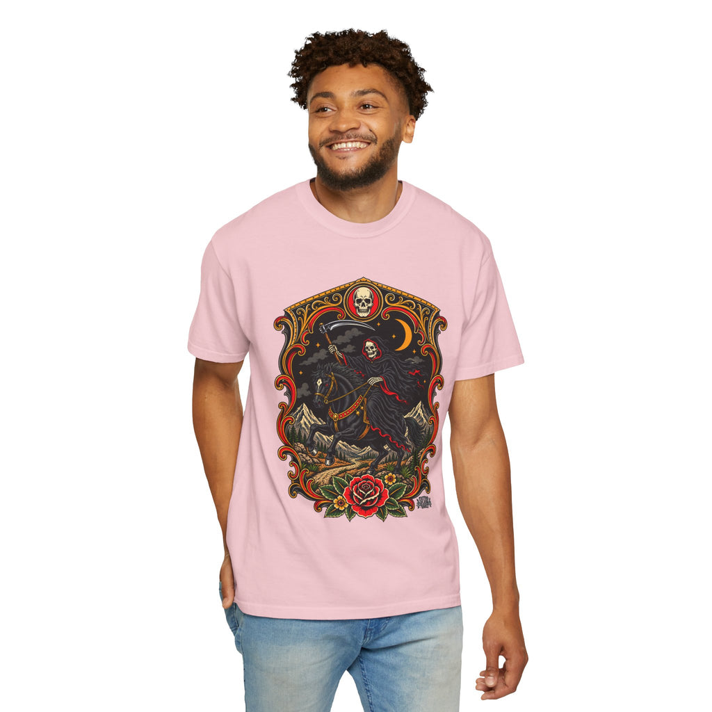 Grim Reaper Horseman Tattoo Flash T-Shirt