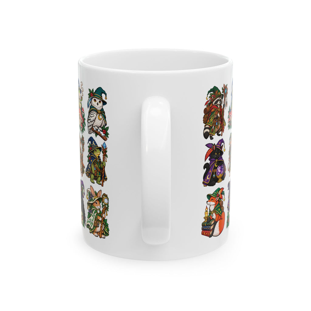 Woodland Witches & Wizards Tattoo Flash Ceramic Coffee Mug (11oz, 15oz)