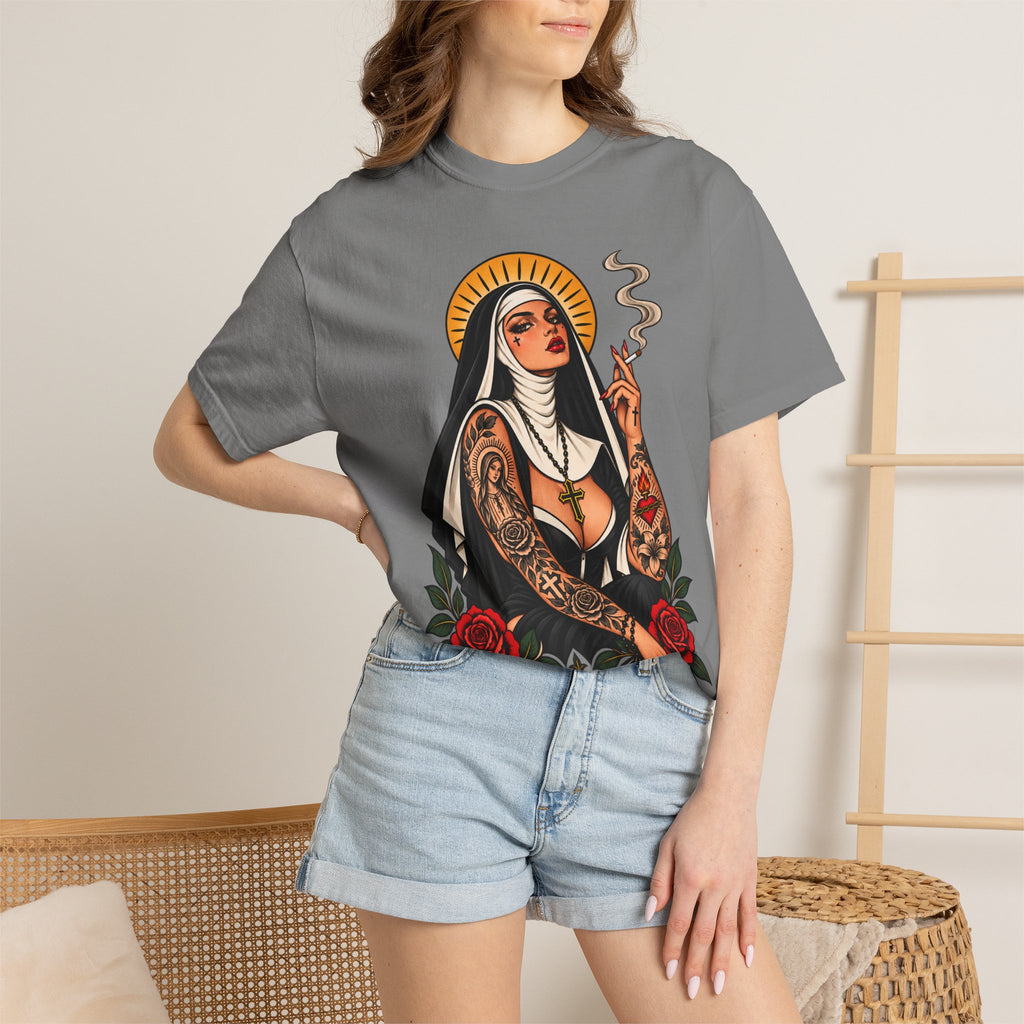 Rebel Nun Tattoo Flash T-Shirt