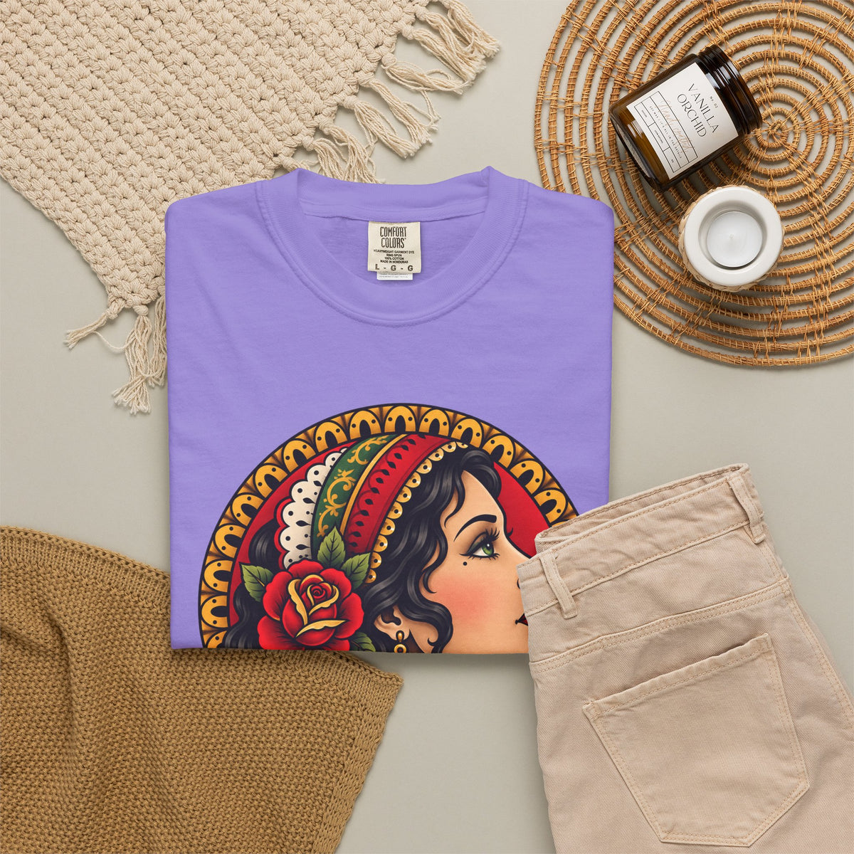 Esmeralda Gypsy Tattoo Flash T shirt