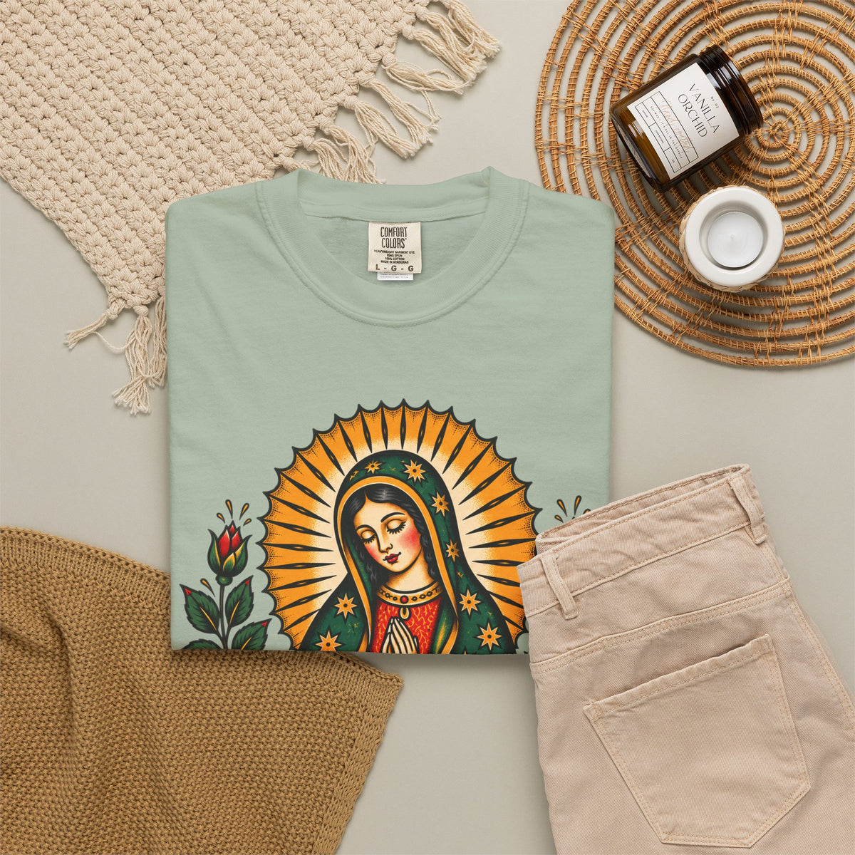 Our Lady of Guadalupe Tattoo Flash T-Shirt