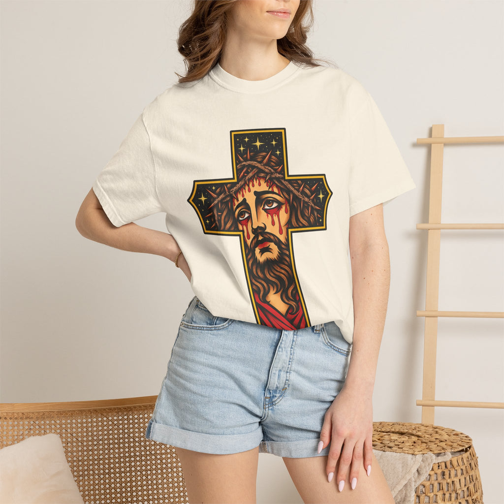 Matthew 11:28 Jesus Cross Tattoo Flash T-Shirt