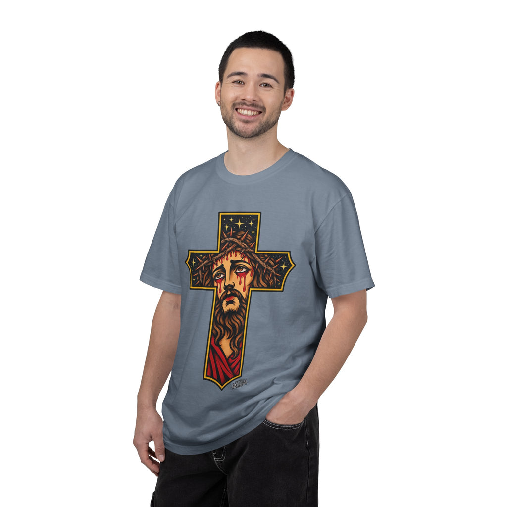 Matthew 11:28 Jesus Cross Tattoo Flash T-Shirt