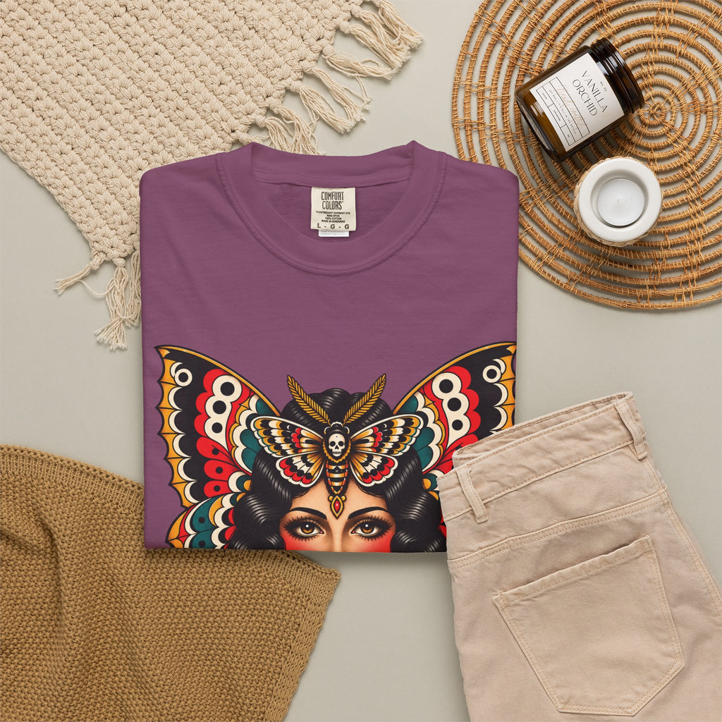 Gypsy Moth Woman Tattoo Flash Sheet T-Shirt