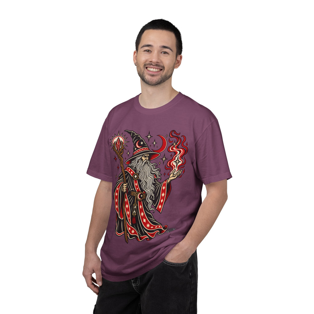 Fire Wizard Tattoo Flash T Shirt