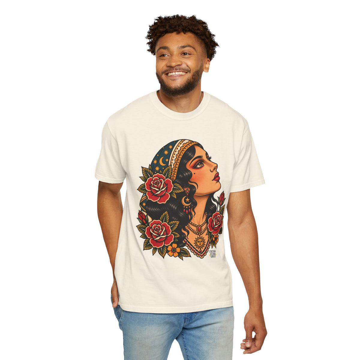 Gypsy Woman Tattoo Flash Sheet T-Shirt