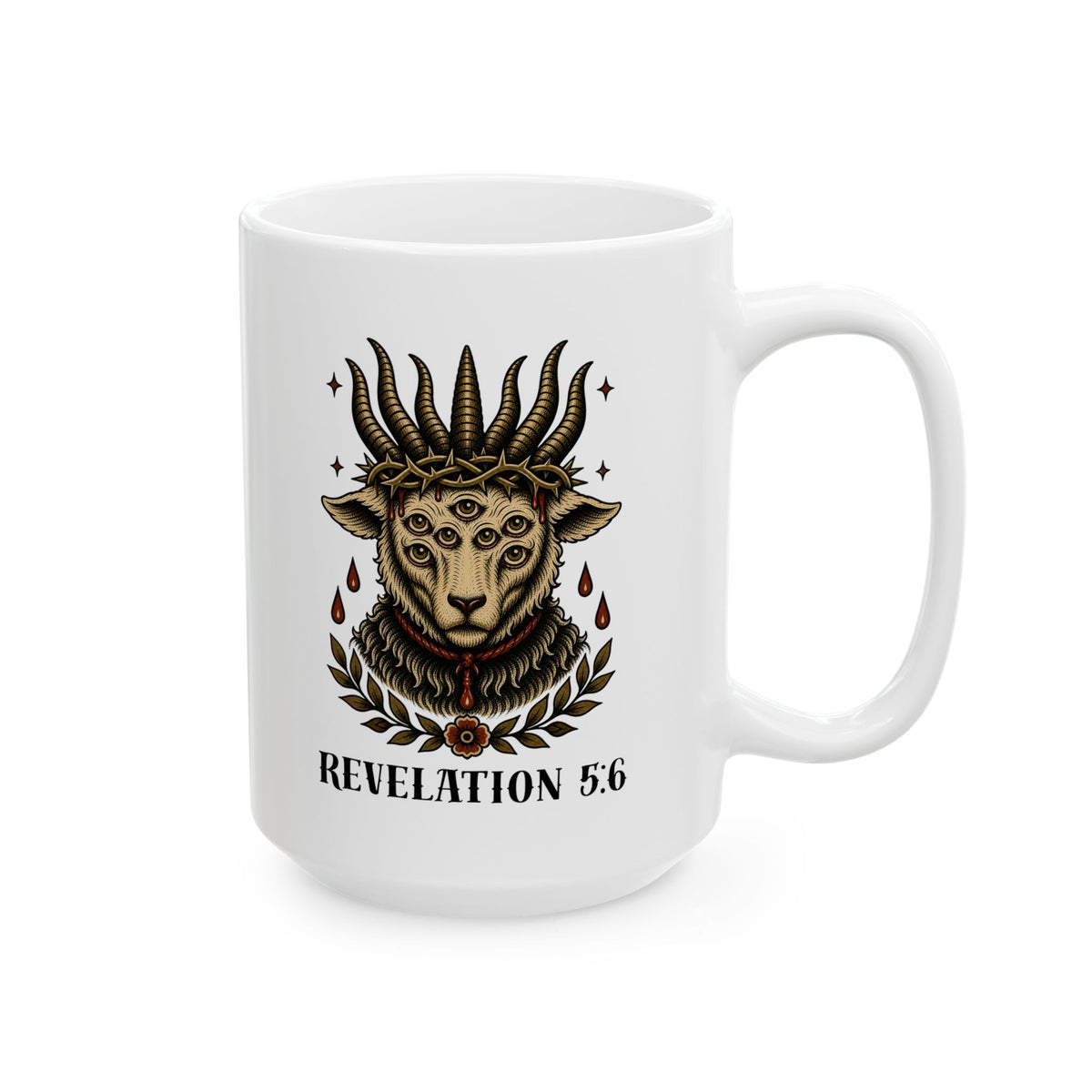 Revelation 5:6 Sacrificial Lamb Ceramic Coffee Mug
