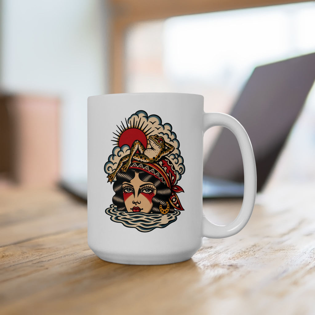 Lady of The Lake Tattoo Flash Ceramic Coffee Mug (11oz, 15oz)