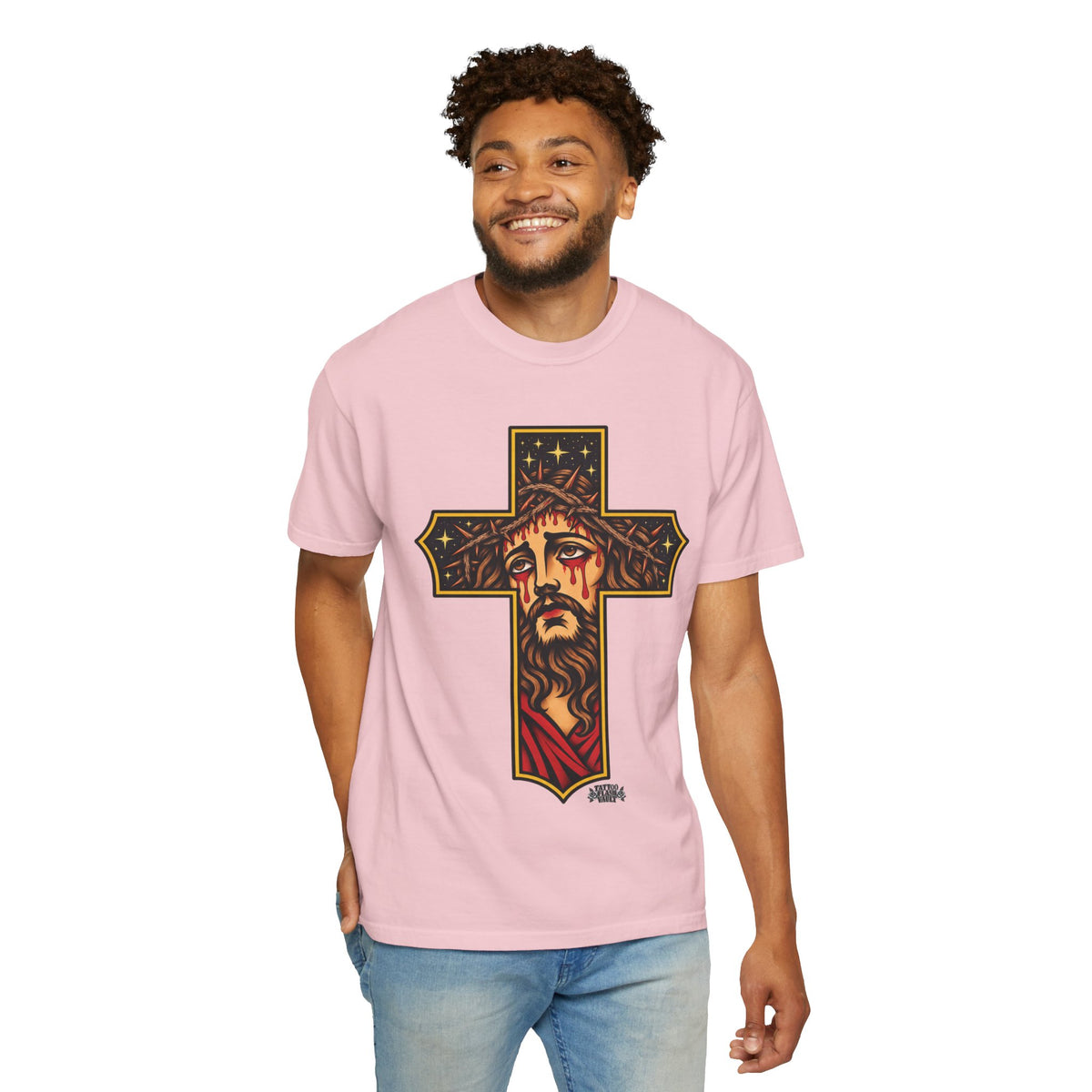 Matthew 11:28 Jesus Cross Tattoo Flash T-Shirt