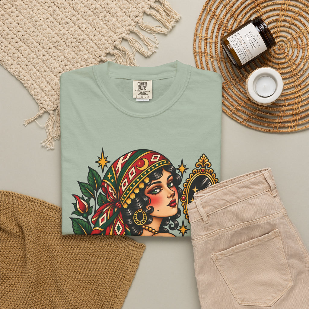 Love Yourself First Gypsy Woman Tattoo Flash Sheet T-Shirt