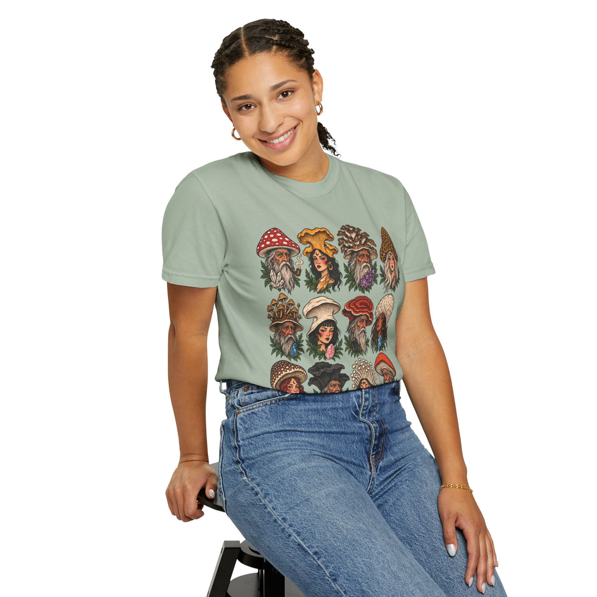 Mushroom Folks Tattoo Flash T Shirt