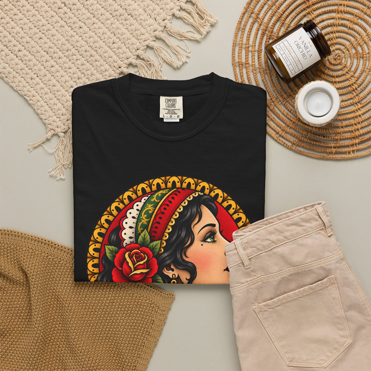 Esmeralda Gypsy Tattoo Flash T shirt