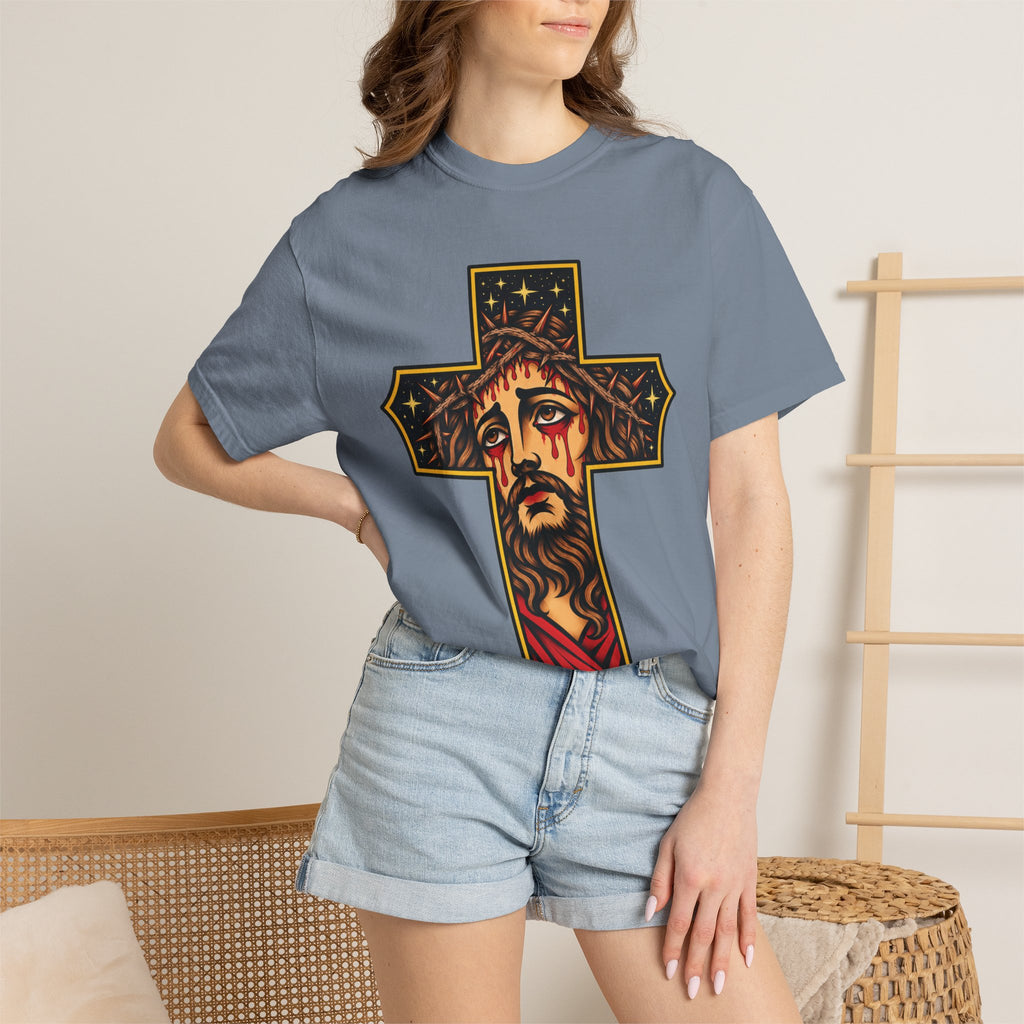 Matthew 11:28 Jesus Cross Tattoo Flash T-Shirt