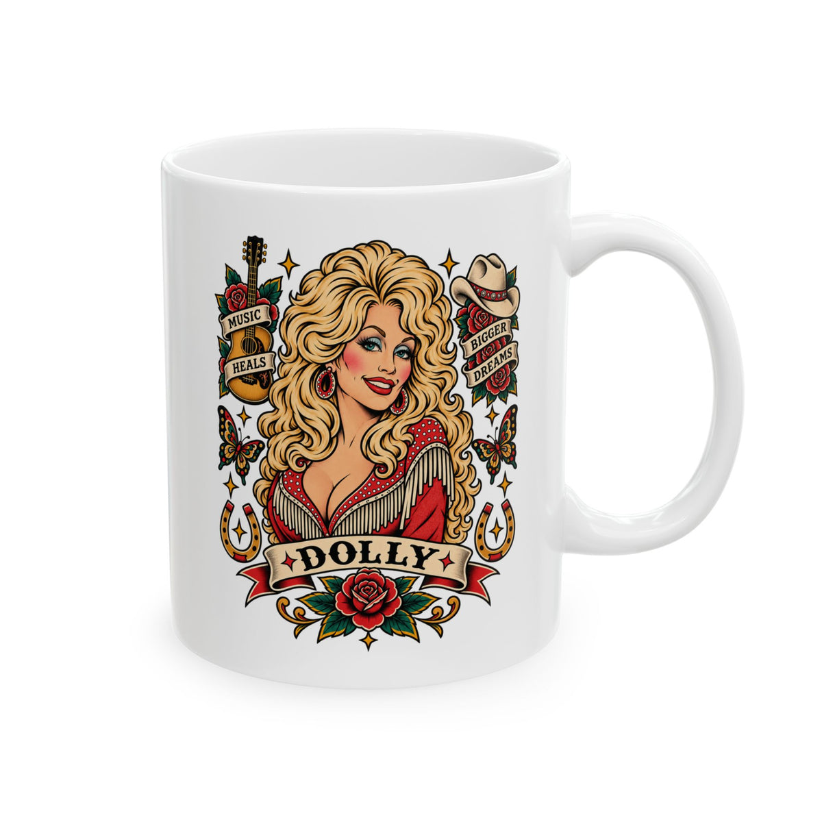 Dolly Tattoo Flash Coffee Mug (11oz & 15oz)