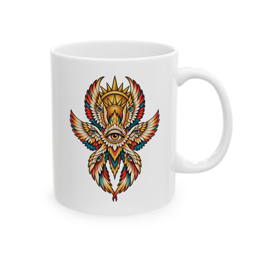 Seraphim Biblically Accurate Angel Tattoo Flash Coffee Mug (11oz & 15oz)