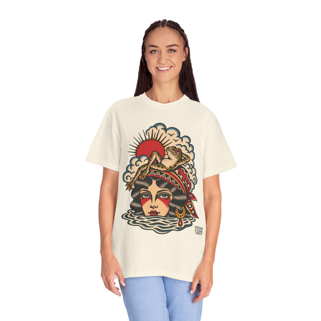 Frog & Lady of The Lake Tattoo Flash T-Shirt