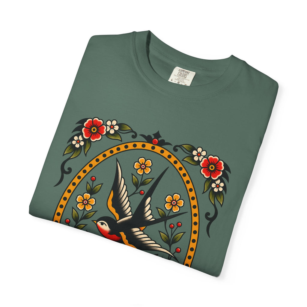 Swallow & Rose Tattoo Flash T-Shirt