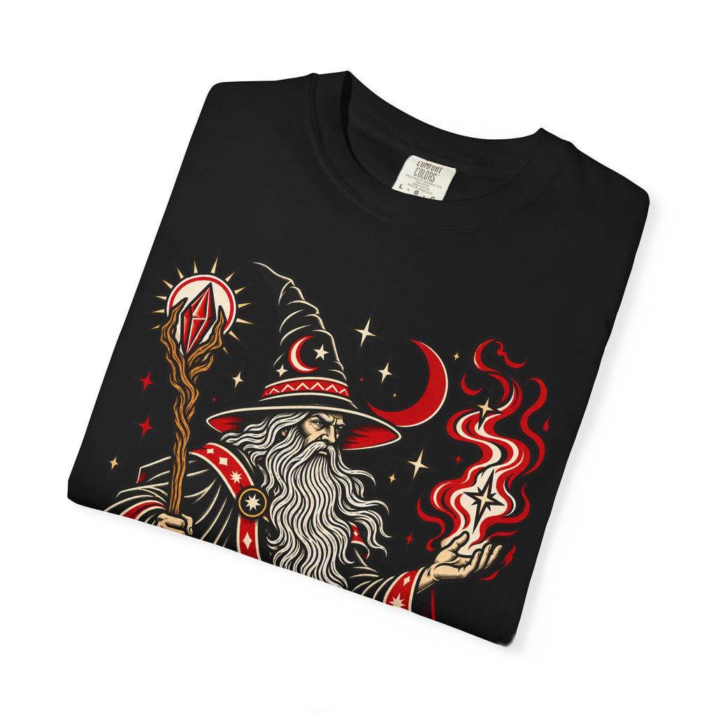 Fire Wizard Tattoo Flash T Shirt