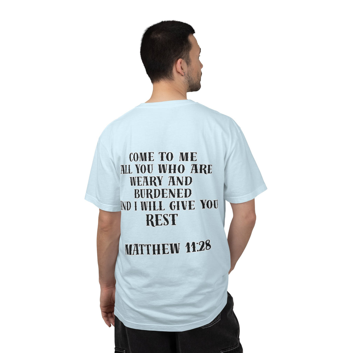 Matthew 11:28 Jesus Cross Tattoo Flash T-Shirt