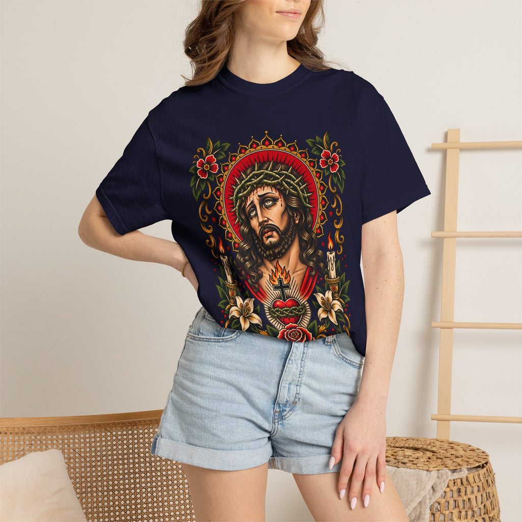 Jesus Sacred Heart Tattoo Flash T-Shirt