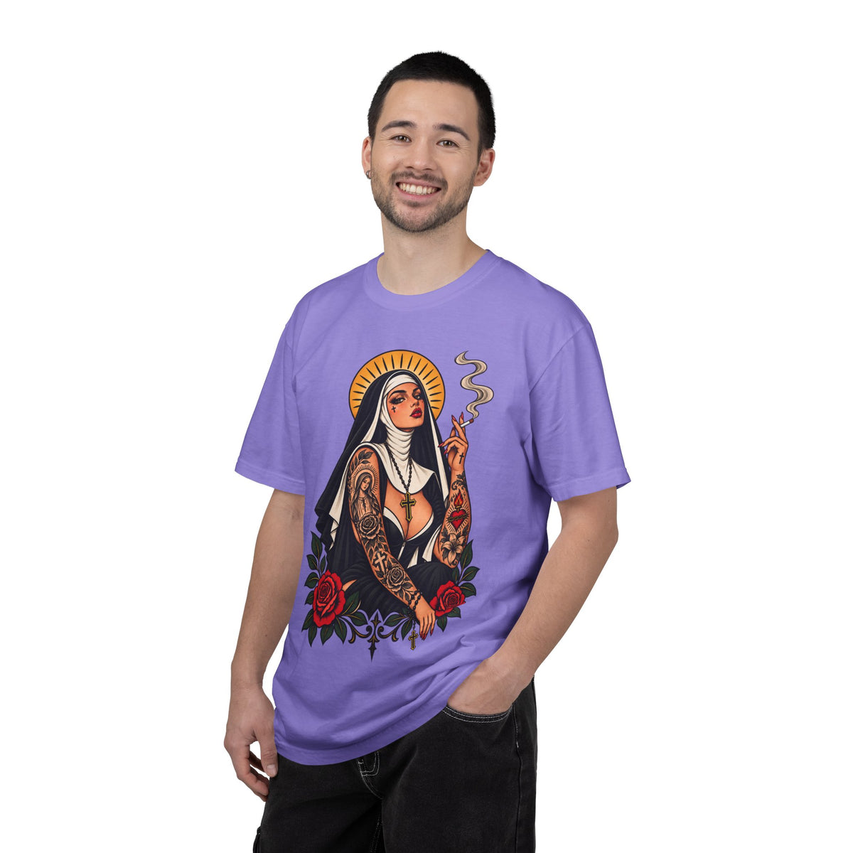 Rebel Nun Tattoo Flash T-Shirt