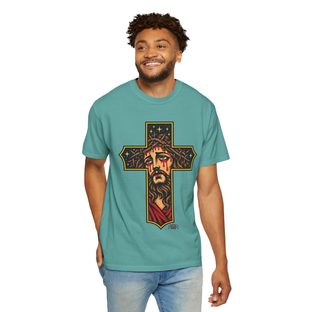Matthew 11:28 Jesus Cross Tattoo Flash T-Shirt