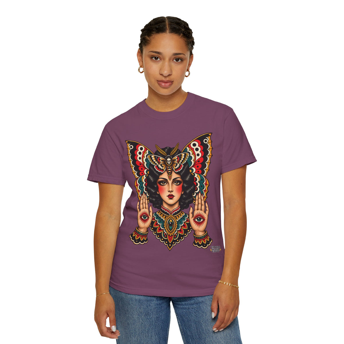 Gypsy Moth Woman Tattoo Flash Sheet T-Shirt