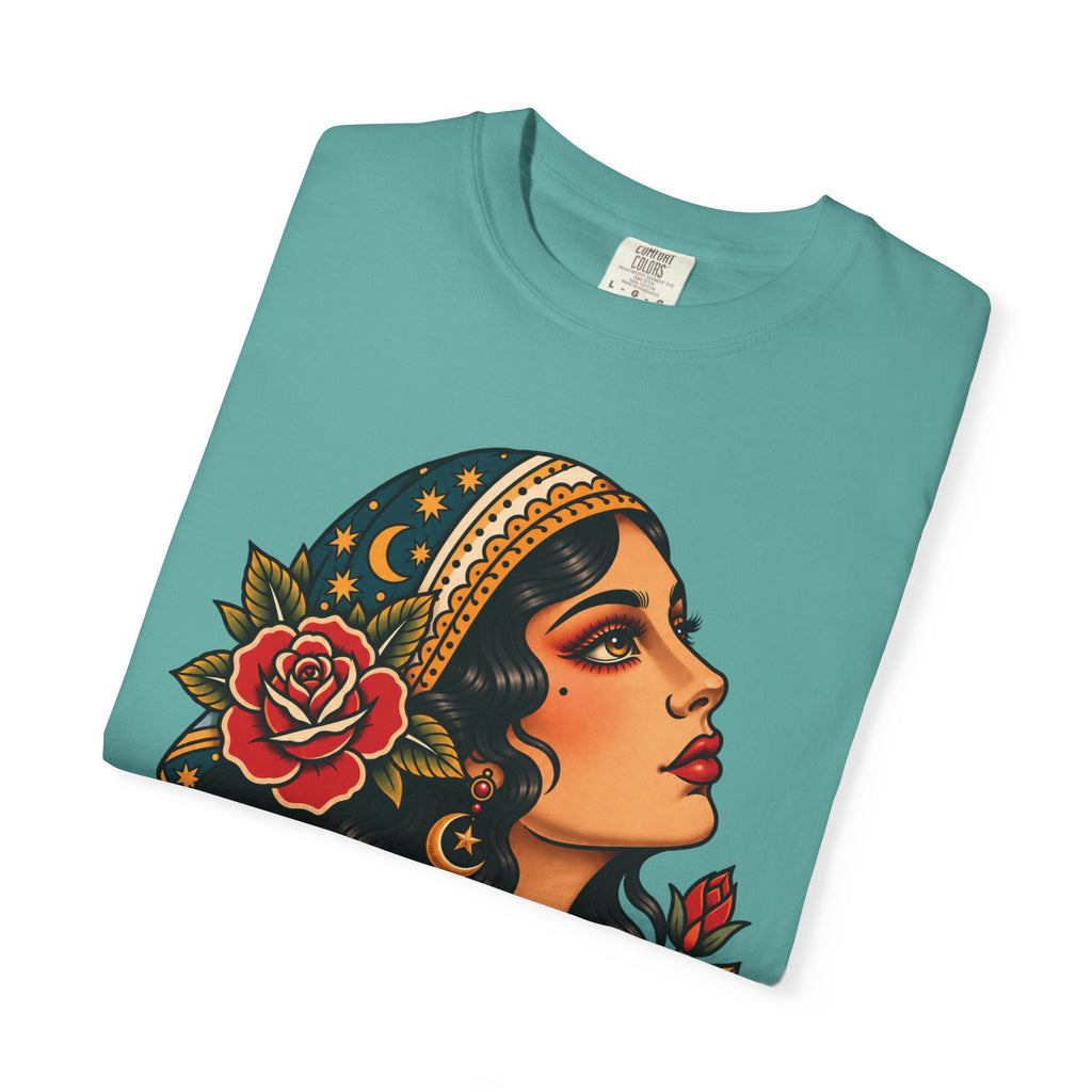 Gypsy Woman Tattoo Flash Sheet T-Shirt