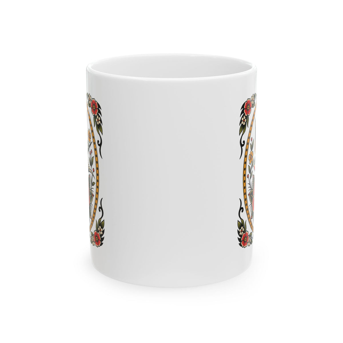 American Traditional Swallow Tattoo Flash Coffee Mug (11oz & 15oz)