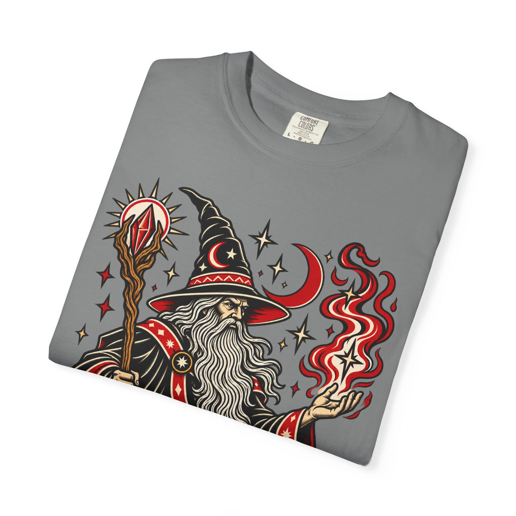 Fire Wizard Tattoo Flash T Shirt