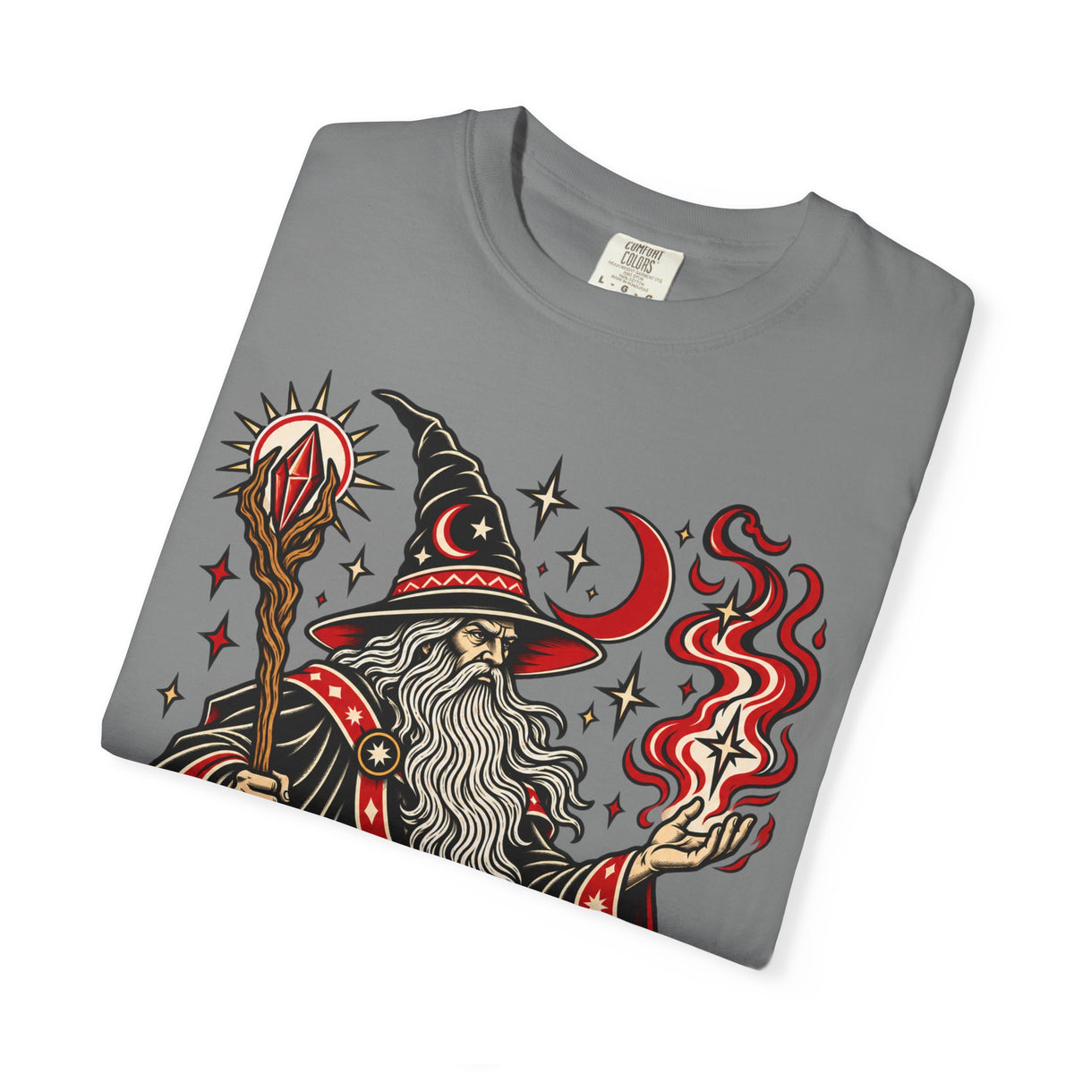 Fire Wizard Tattoo Flash T Shirt