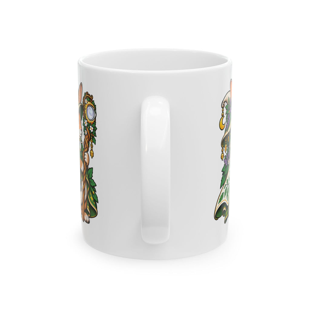 Rabbit Witch Tattoo Flash Ceramic Coffee Mug (11oz, 15oz)