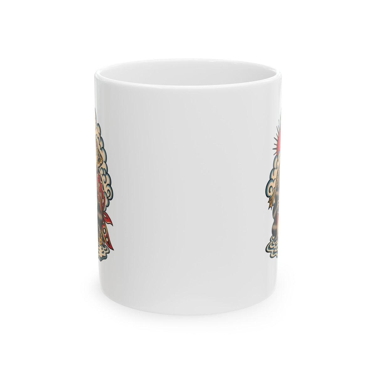 Lady of The Lake Tattoo Flash Ceramic Coffee Mug (11oz, 15oz)