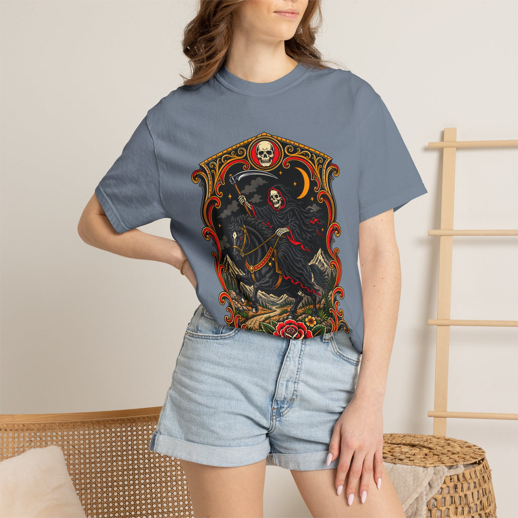 Grim Reaper Horseman Tattoo Flash T-Shirt