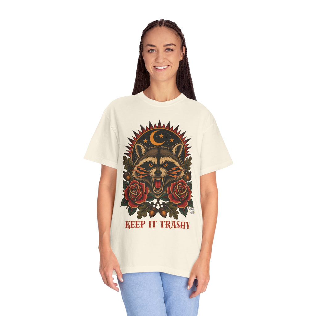 Keep It Trashy Raccoon Tattoo Flash T-Shirt