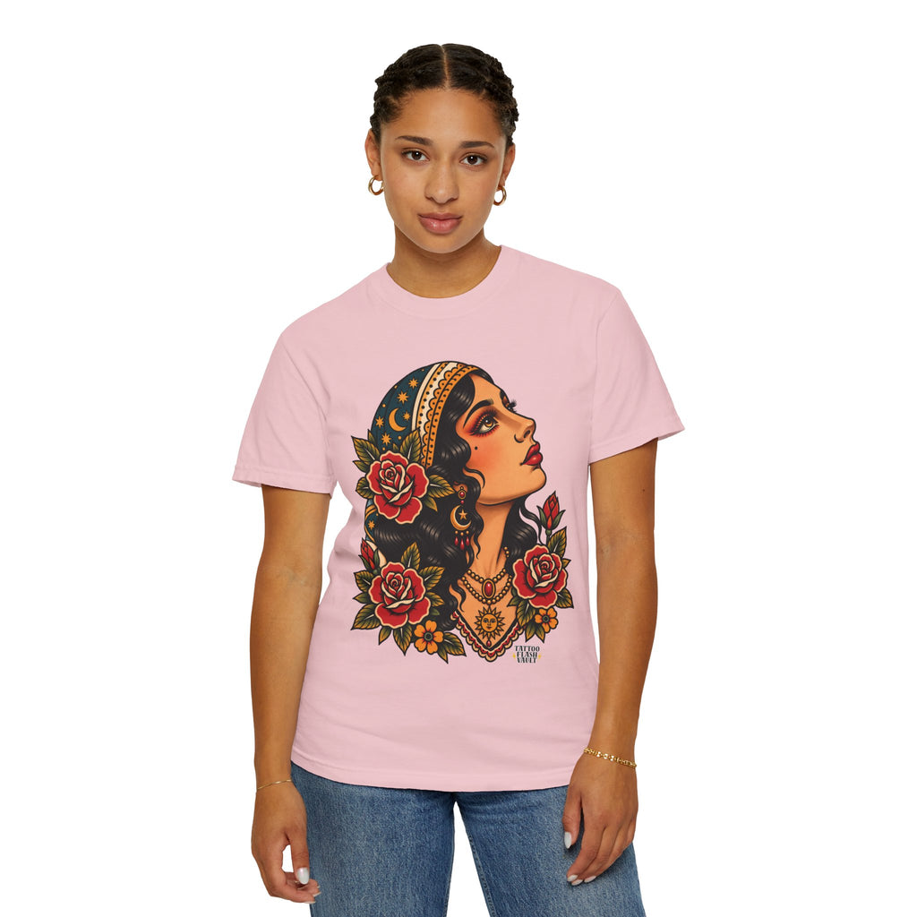 Gypsy Woman Tattoo Flash Sheet T-Shirt