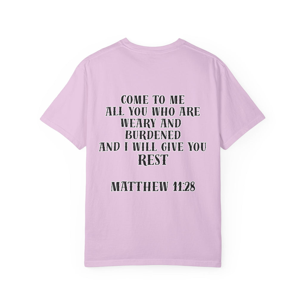 Matthew 11:28 Jesus Cross Tattoo Flash T-Shirt