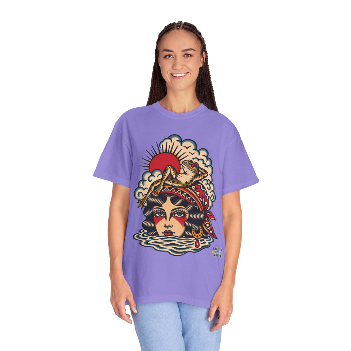 Frog & Lady of The Lake Tattoo Flash T-Shirt