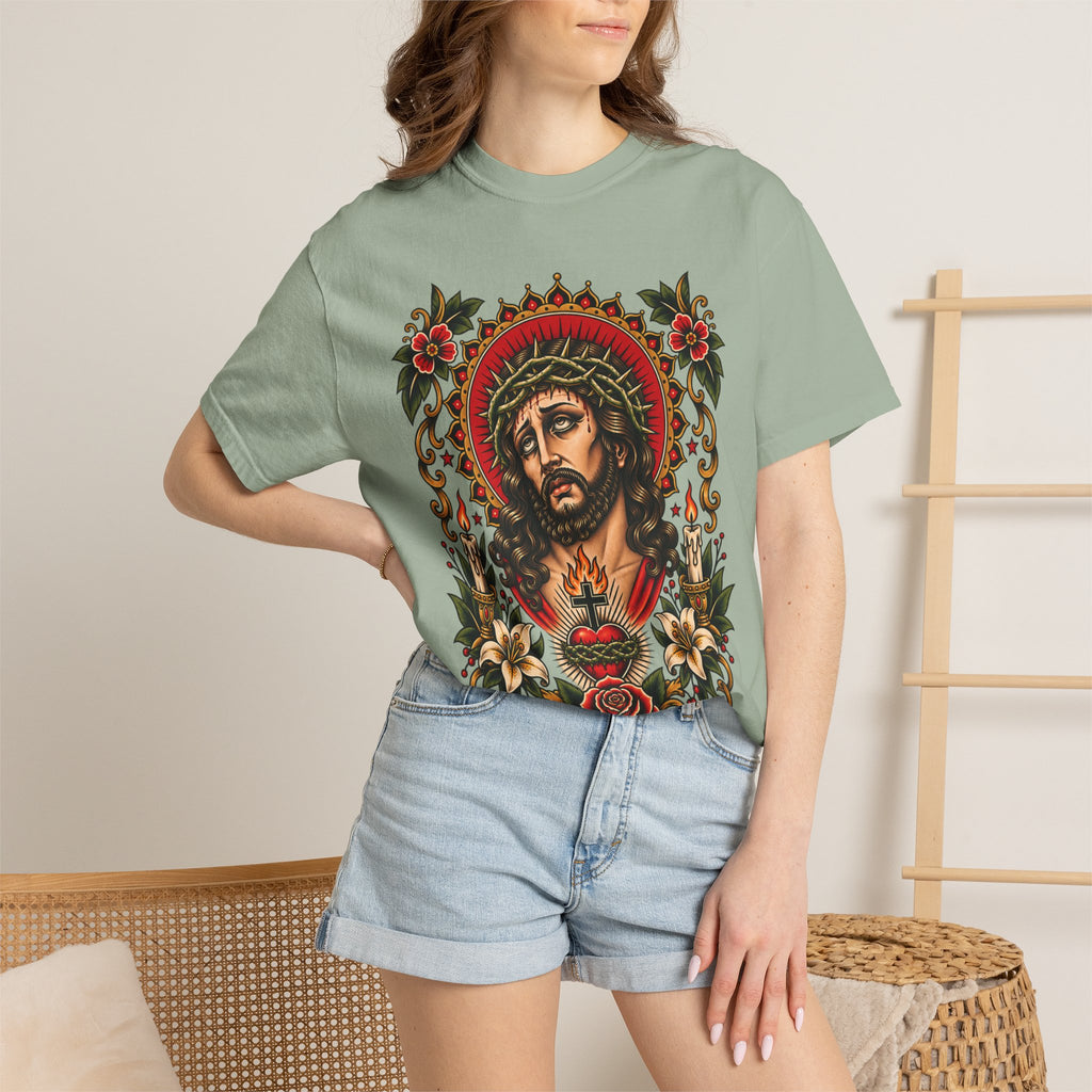 Jesus Sacred Heart Tattoo Flash T-Shirt