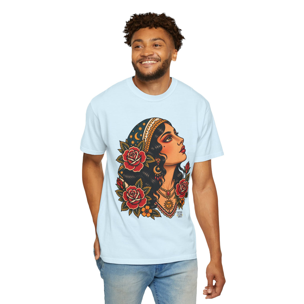 Gypsy Woman Tattoo Flash Sheet T-Shirt