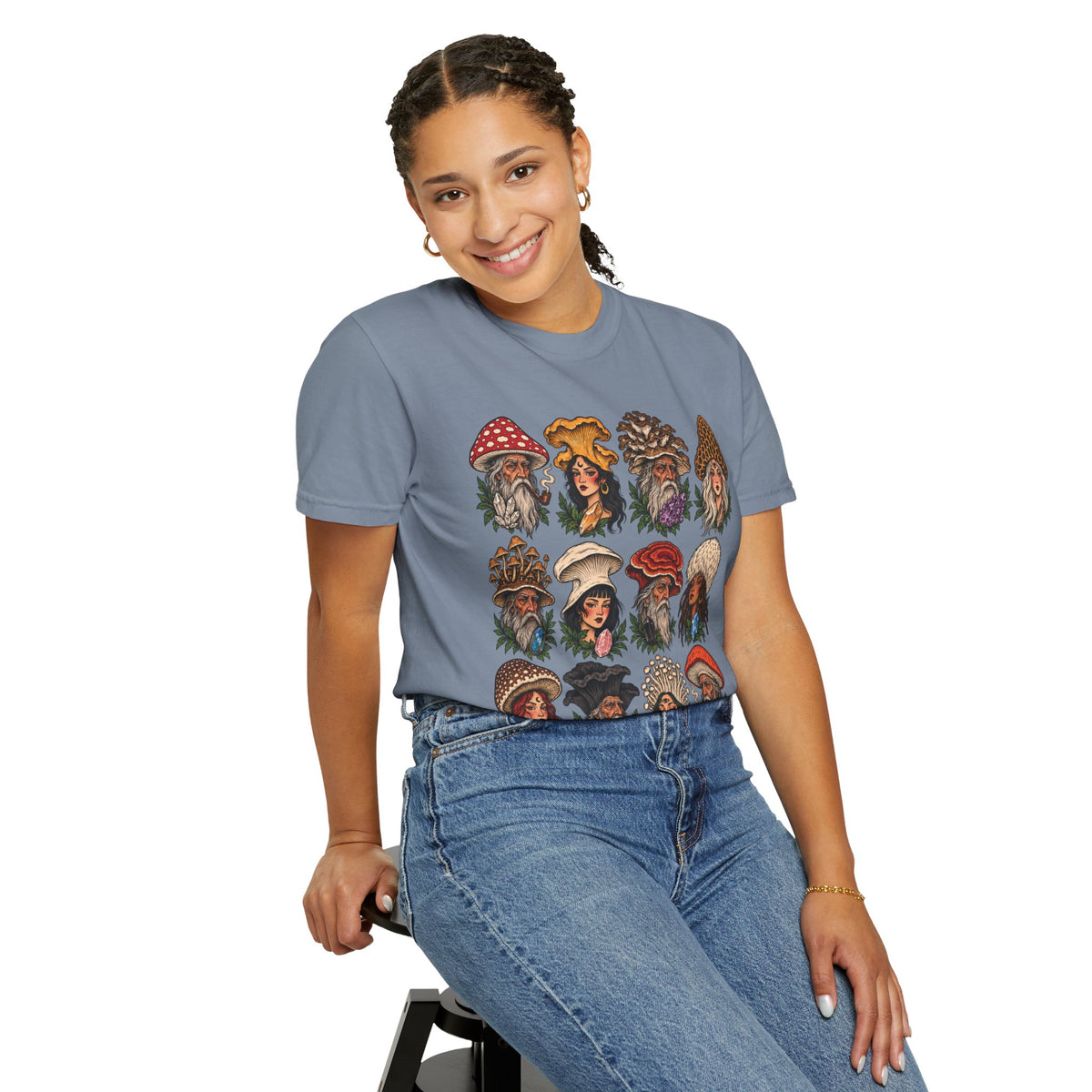 Mushroom Folks Tattoo Flash T Shirt