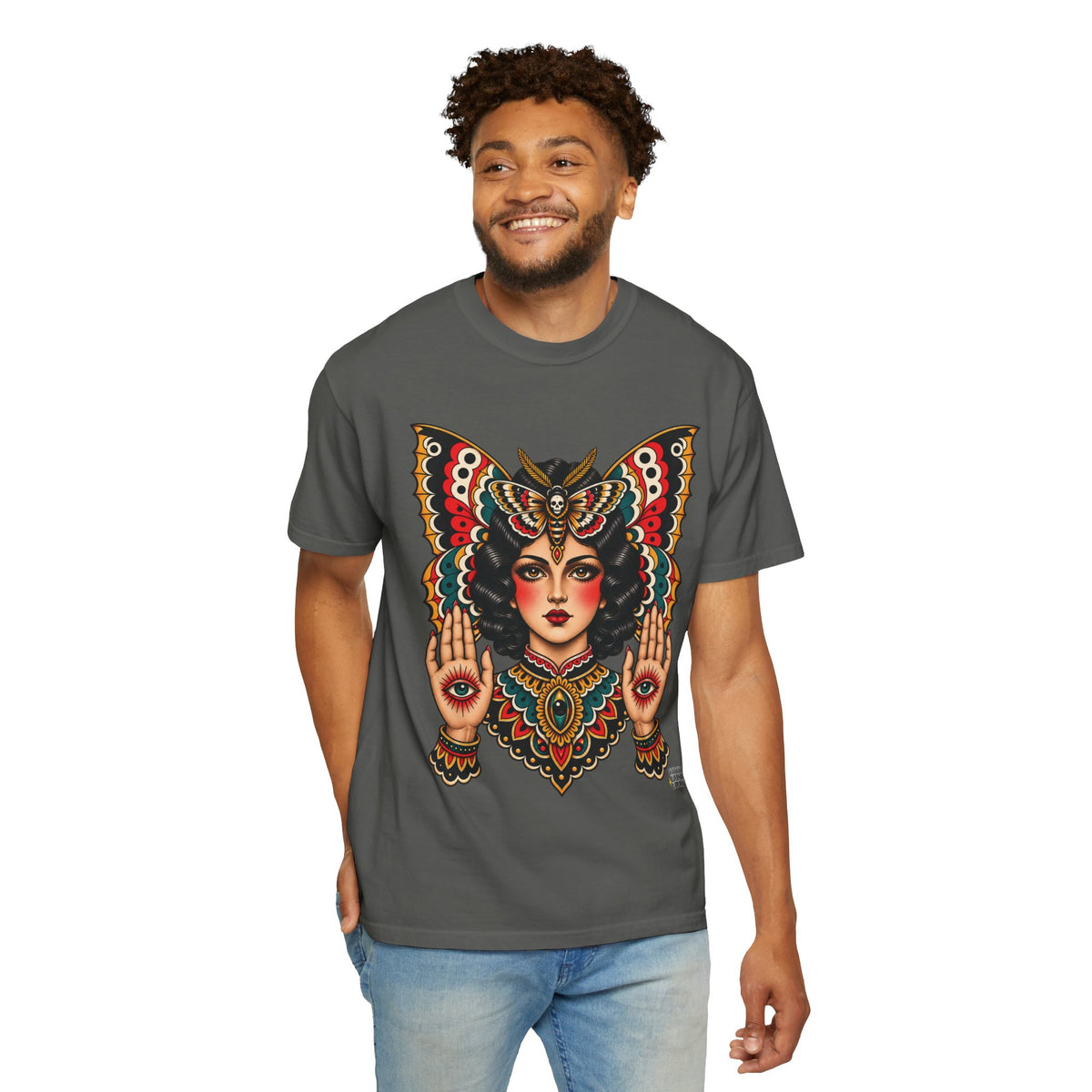 Gypsy Moth Woman Tattoo Flash Sheet T-Shirt