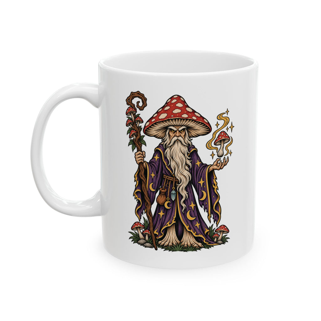 Amanita Mushroom Wizard Tattoo Flash Coffee Mug (11oz & 15oz)