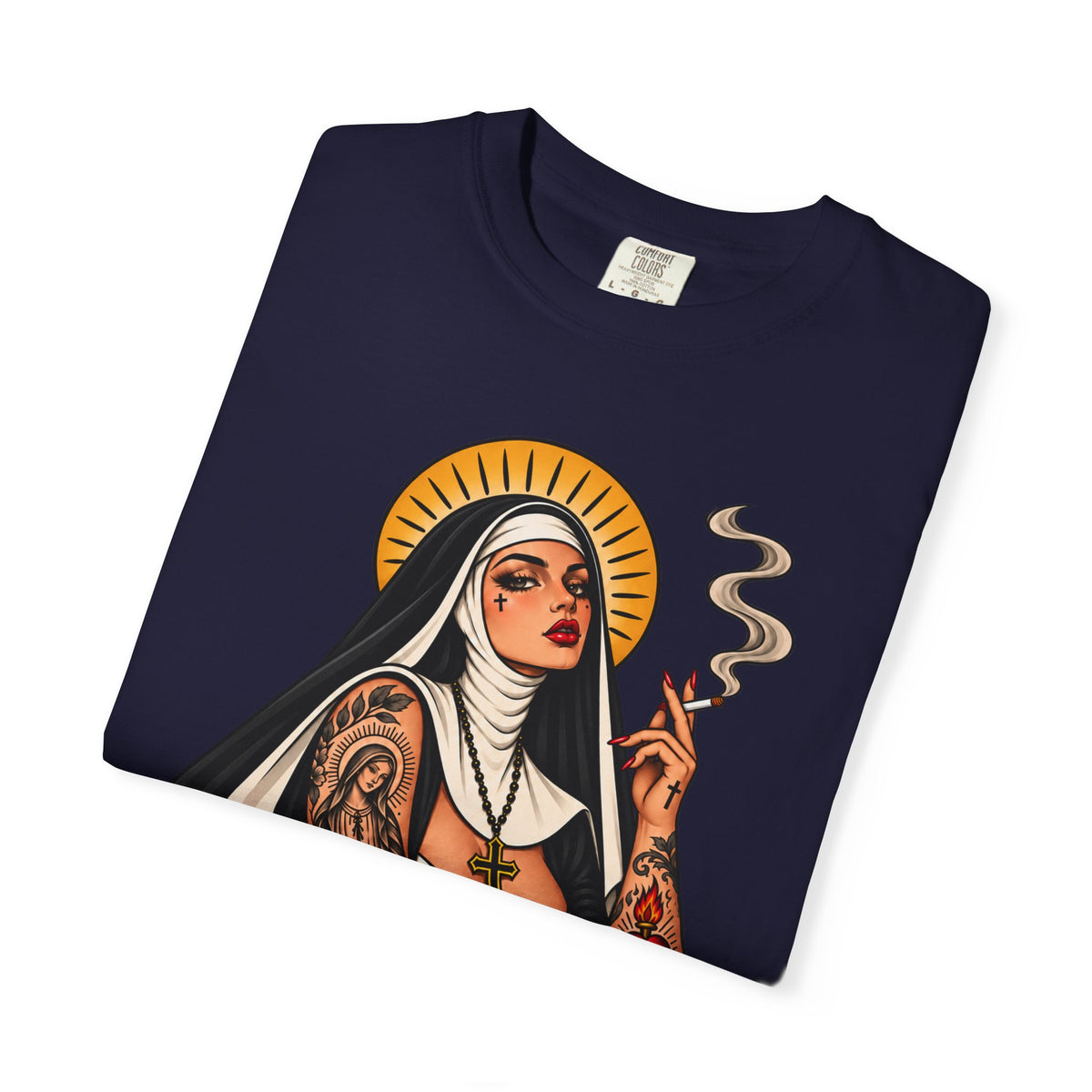 Rebel Nun Tattoo Flash T-Shirt